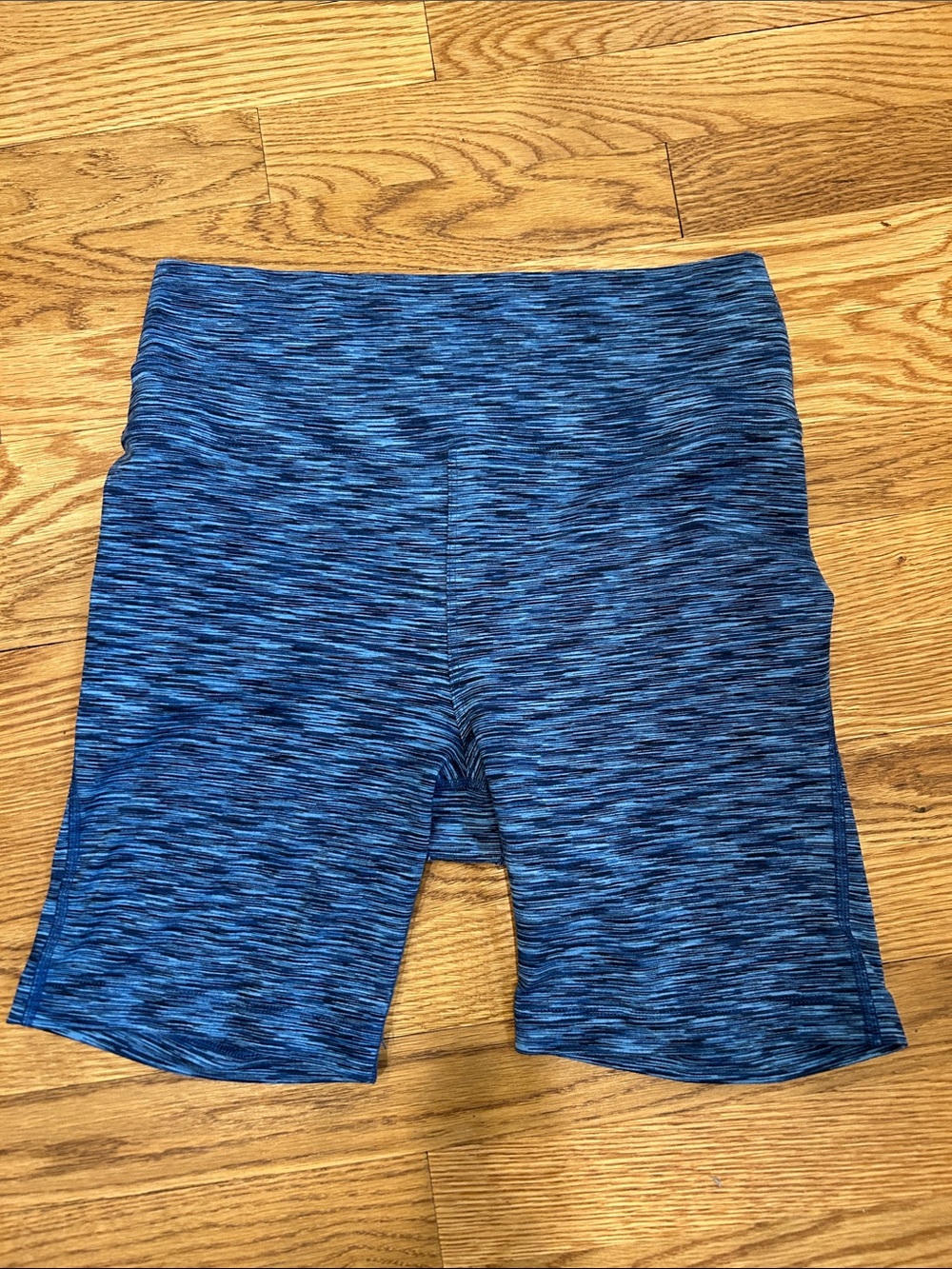 Blue Space-Dye Outdoor Voices Bike Shorts